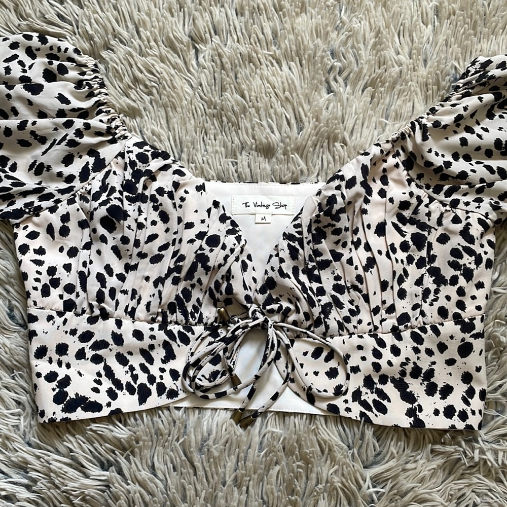 Cow Print Crop Top